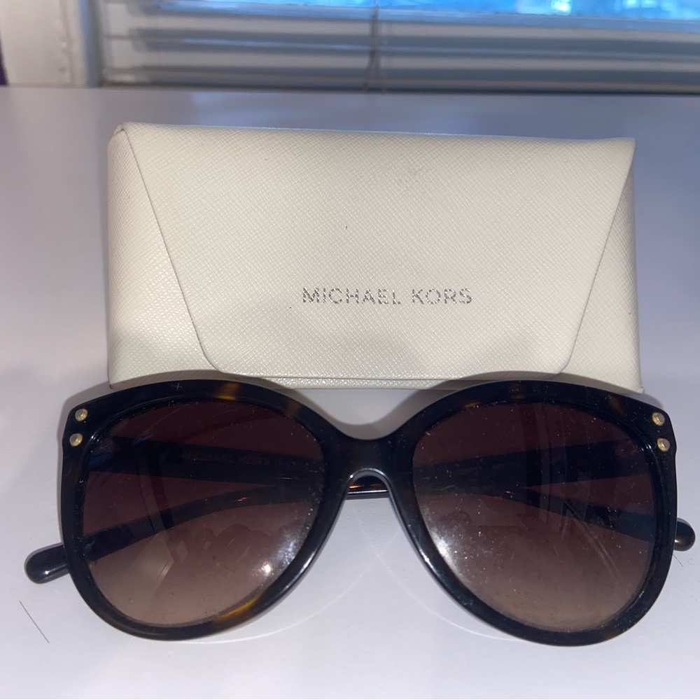Michael Kors Jan MK2045 55mm Dark Tortoise Brown Gradient Sunglasses w/ Case